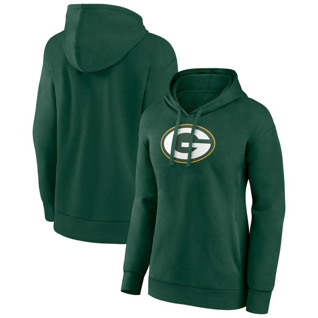 Green Bay Packers Women's Primary Logo Pullover Hoodie - Green discount