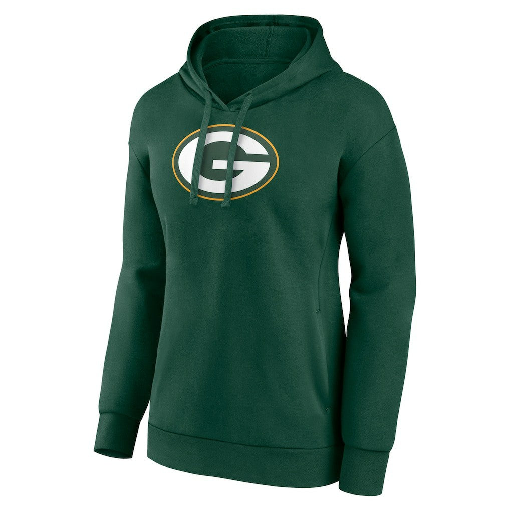 Green Bay Packers Women's Primary Logo Pullover Hoodie - Green discount