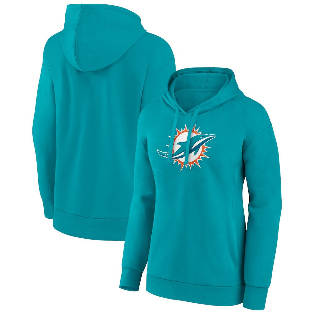 Miami Dolphins Women's Primary Logo Pullover Hoodie - Aqua outlet