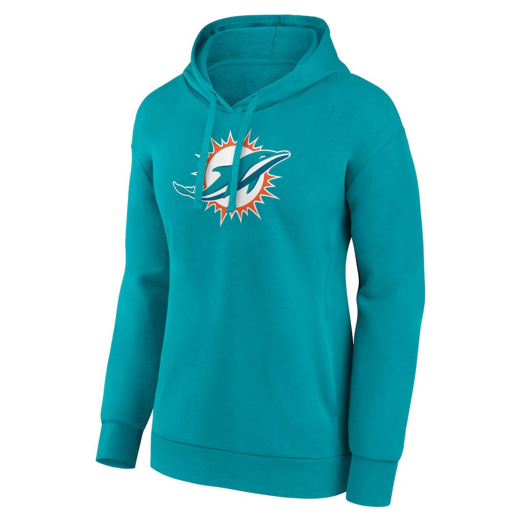 Miami Dolphins Women's Primary Logo Pullover Hoodie - Aqua outlet