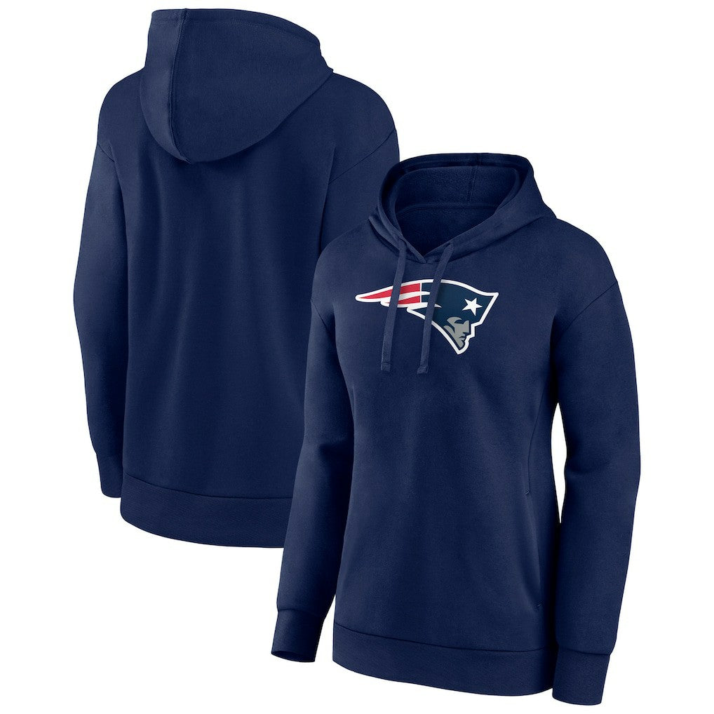 New England Patriots Women's Primary Logo Pullover Hoodie - Navy on sale