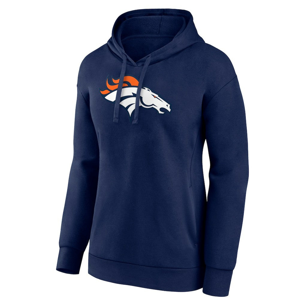 Denver Broncos Women's Primary Logo Pullover Hoodie - Navy sale