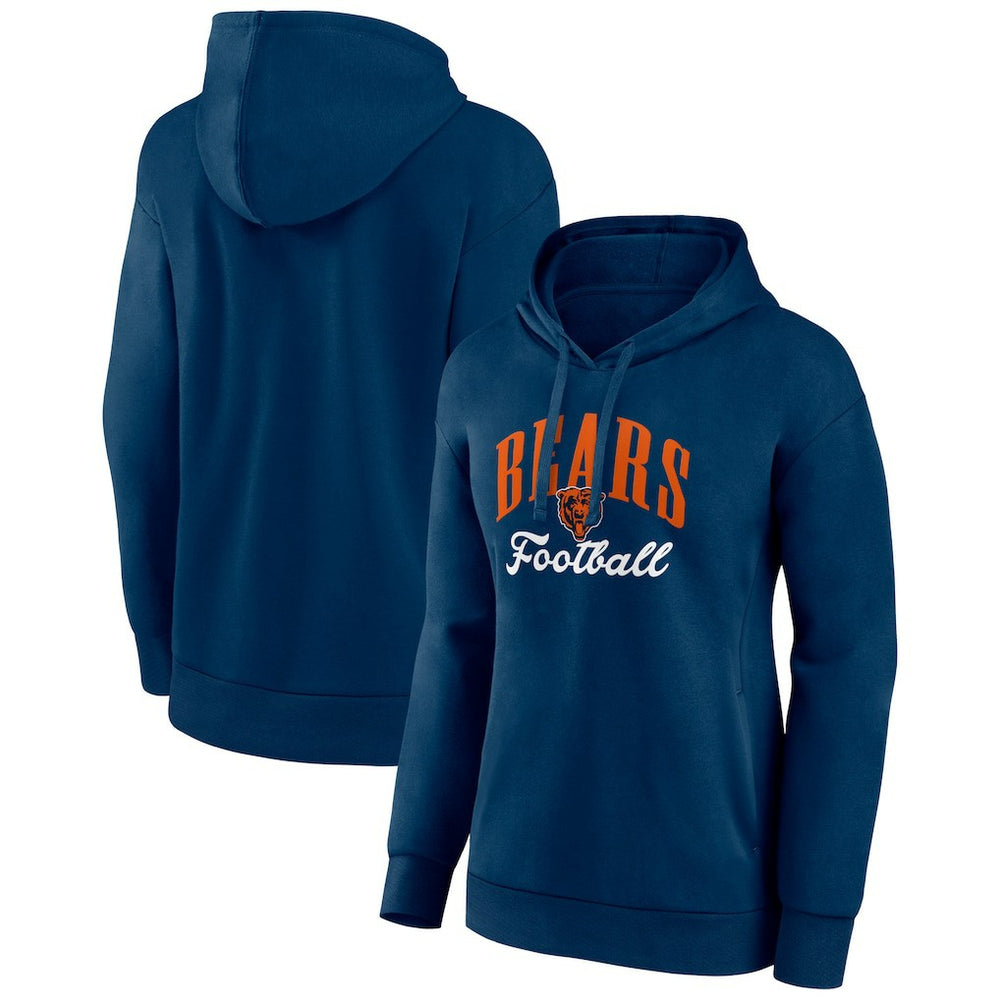 Chicago Bears Women's Victory Script Pullover Hoodie - Navy sale