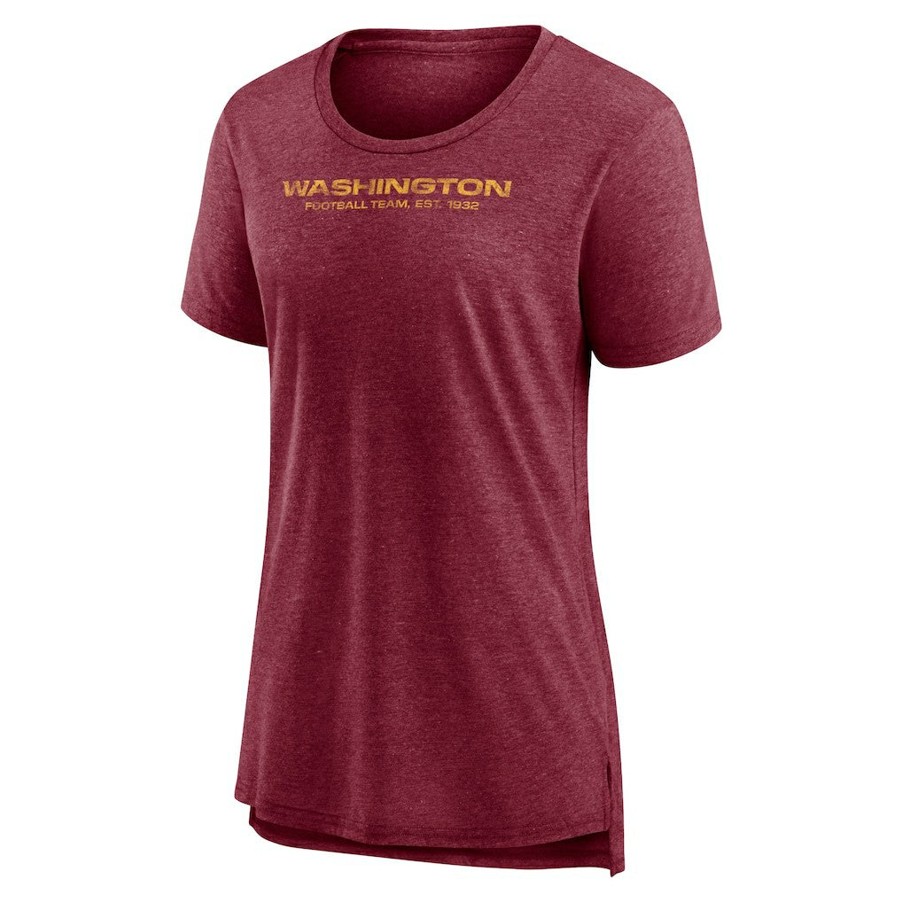 Washington Commanders Women's Throwback Team Logo Tri-Blend T-Shirt - Heather Burgundy outlet