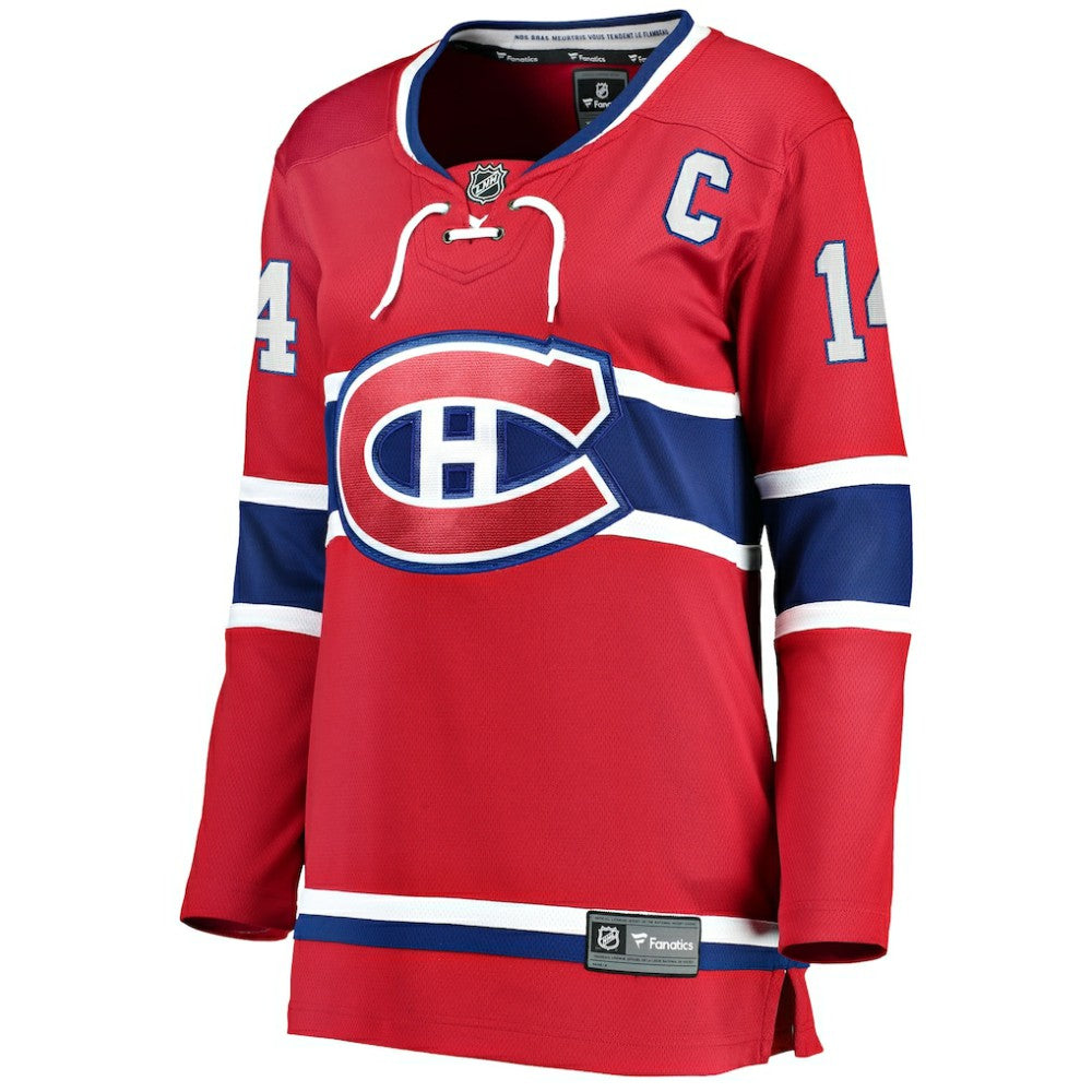 Nick Suzuki Montreal Canadiens Fanatics Women's Home Captain Patch Breakaway Player Jersey Red