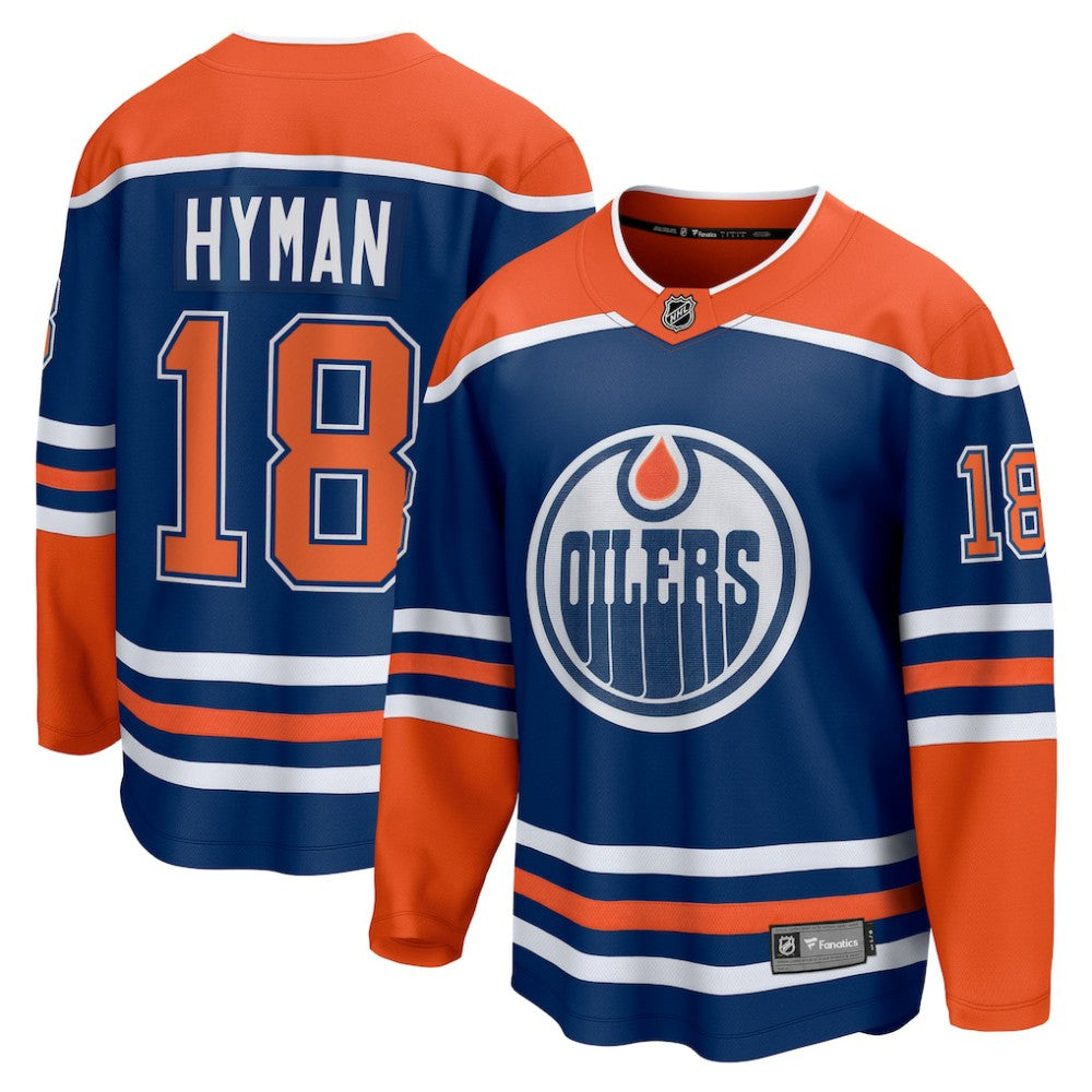 Zach Hyman Edmonton Oilers Fanatics Home Breakaway Player Jersey Royal