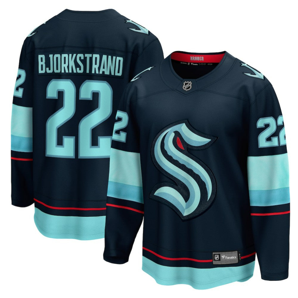 Oliver Bjorkstrand Seattle Kraken Fanatics Home Breakaway Player Jersey Deep Sea Blue