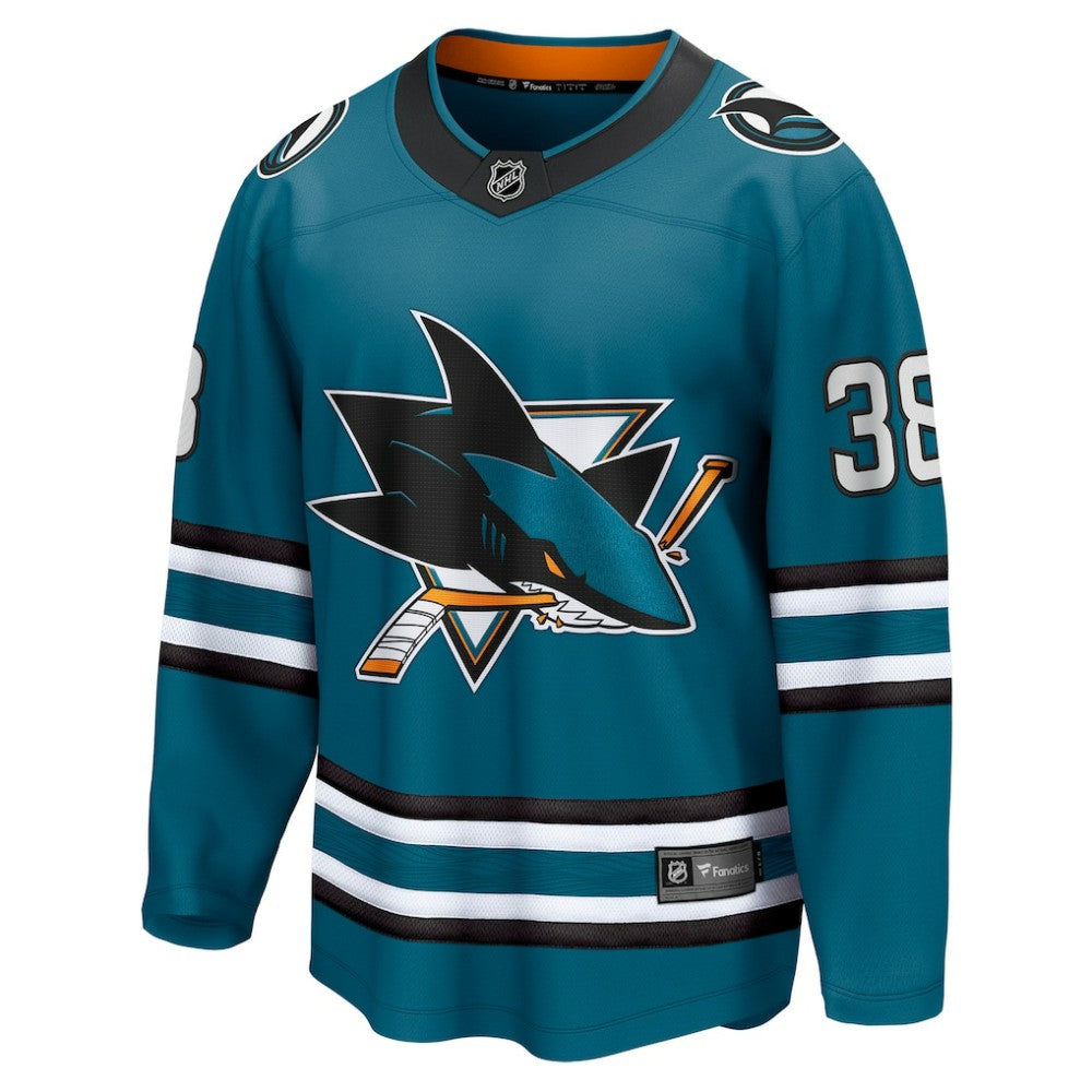 Mario Ferraro San Jose Sharks Fanatics Home Breakaway Player Jersey Teal