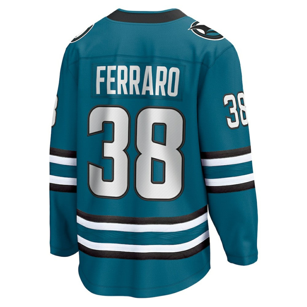 Mario Ferraro San Jose Sharks Fanatics Home Breakaway Player Jersey Teal