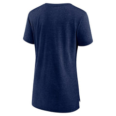 Houston Astros Women's Official Wordmark Tri-Blend T-Shirt - Heather Navy