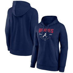 Atlanta Braves Women's Team Live For It Pullover Hoodie - Navy