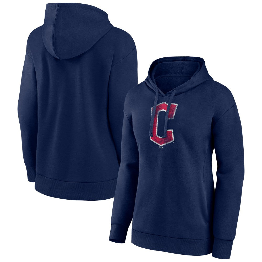Cleveland Guardians Women's Distressed Team Pullover Hoodie - Navy