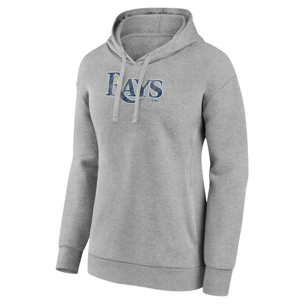 Tampa Bay Rays Women's Distressed Team Pullover Hoodie - Gray