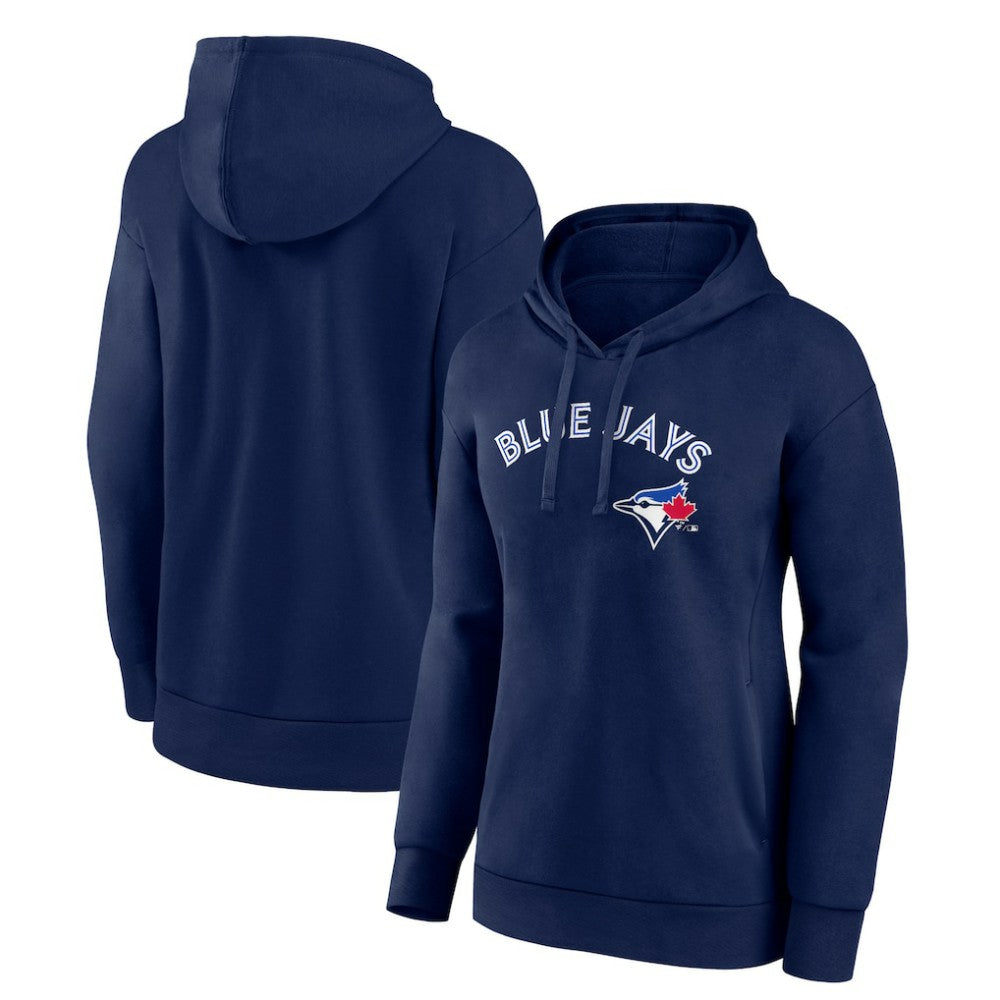 Toronto Blue Jays Women's Team Lockup Pullover Hoodie - Navy