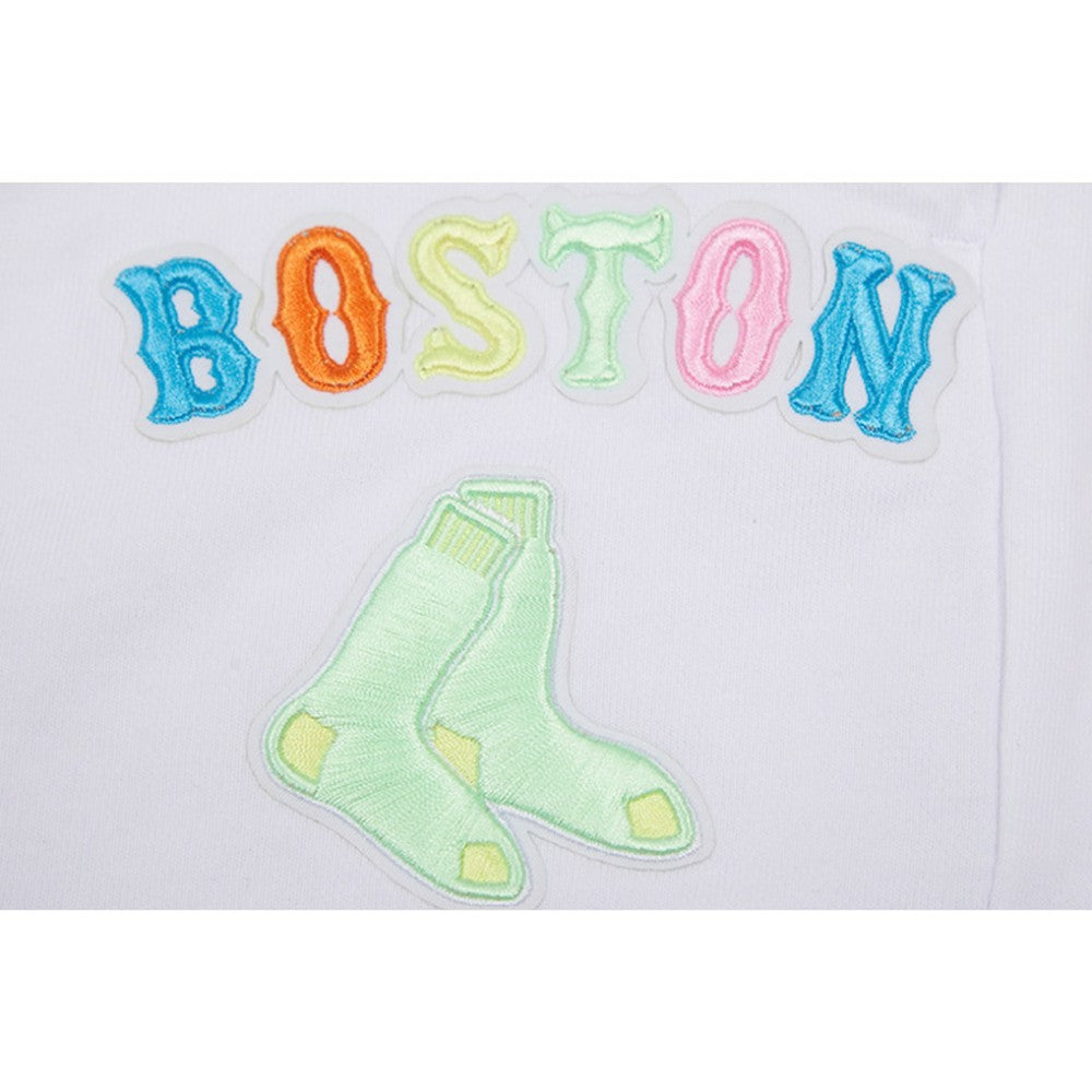Boston Red Sox Pro Standard Women's Washed Neon Shorts - White
