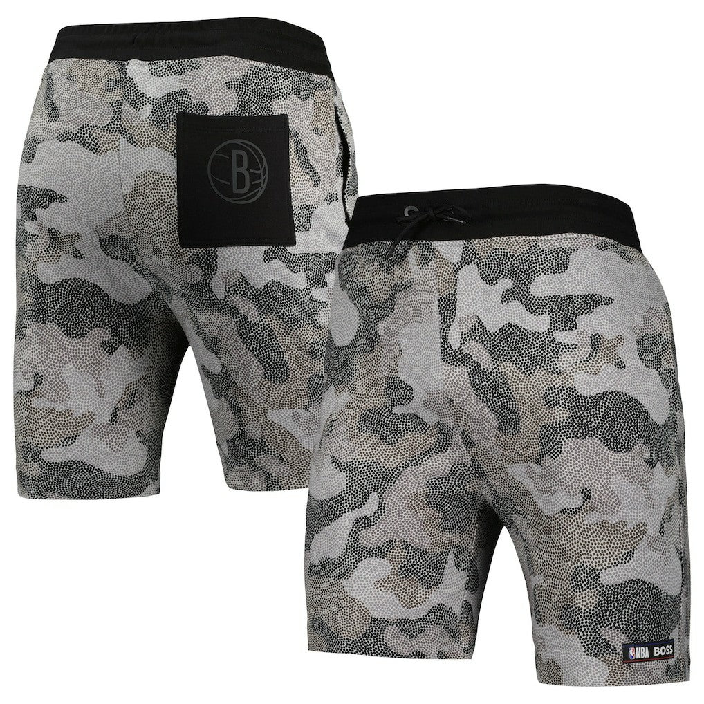 Brooklyn Nets NBA x Hugo Boss Slam Camo Shorts - Black online