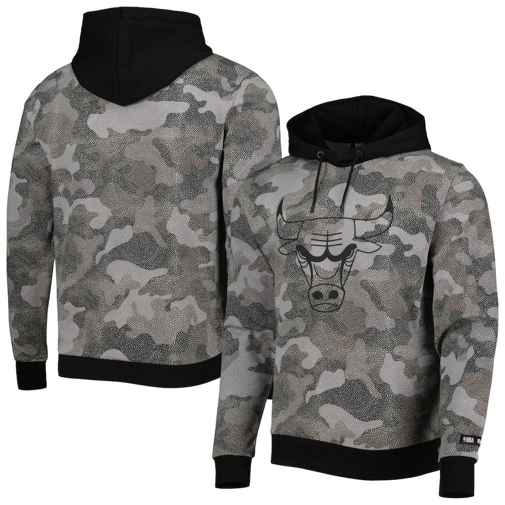 Chicago Bulls Hugo Boss Camo Pullover Hoodie - Black online