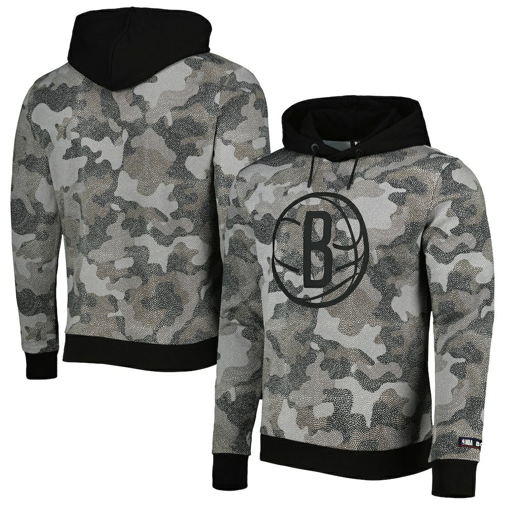 Brooklyn Nets Hugo Boss Camo Pullover Hoodie - Black for sale