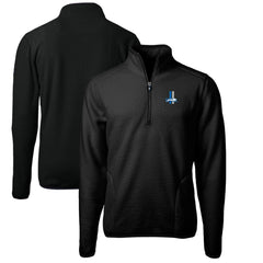Detroit Lions Cutter & Buck Cascade Eco Sherpa Fleece Big & Tall Quarter-Zip Throwback Jacket - Black discount