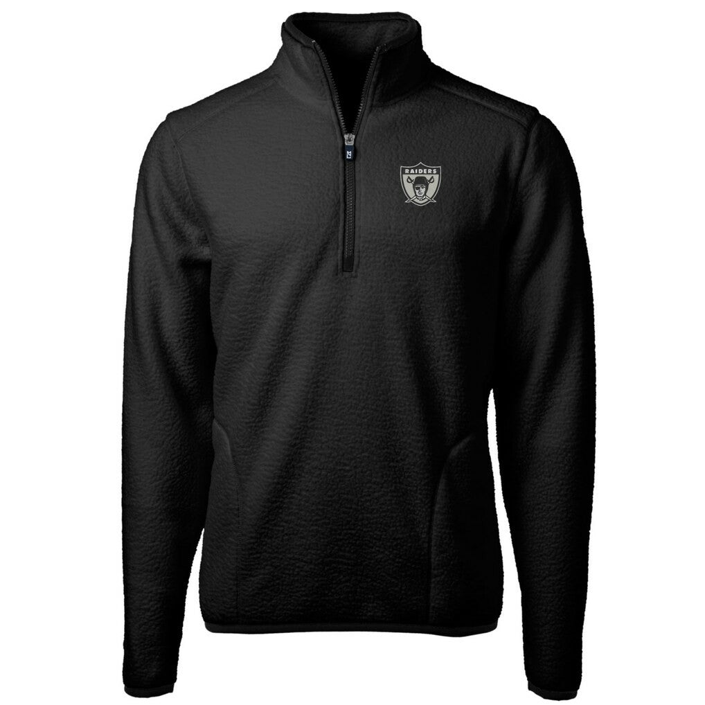 Las Vegas Raiders Cutter & Buck Cascade Eco Sherpa Fleece Big & Tall Quarter-Zip Throwback Jacket - Black outlet