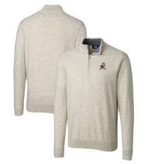 Cleveland Browns Cutter & Buck Throwback Logo Lakemont Tri-Blend Big & Tall Quarter-Zip Pullover Sweater - Oatmeal online