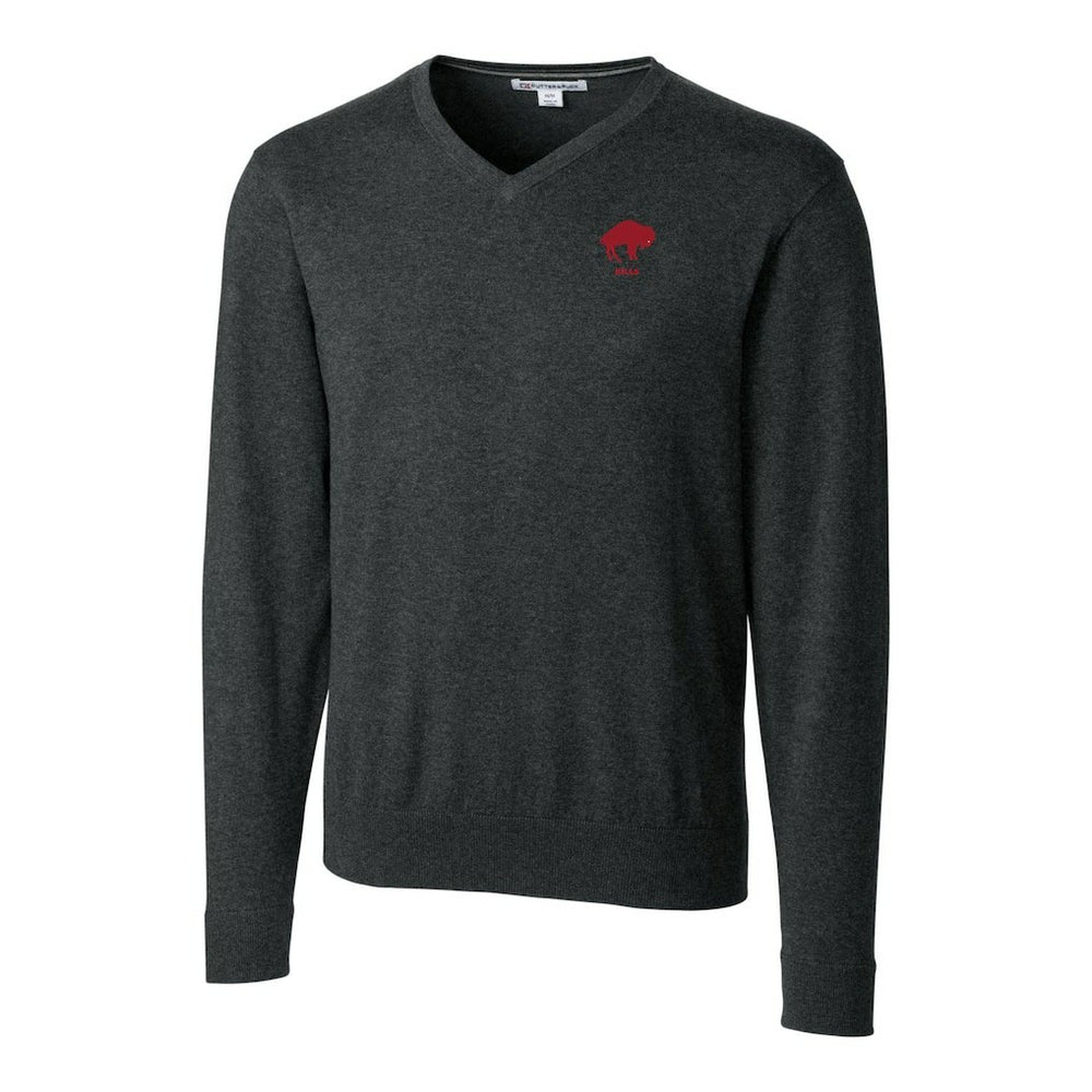Buffalo Bills Cutter & Buck Throwback Logo Lakemont Tri-Blend Big & Tall V-Neck Pullover Sweater - Heather Charcoal outlet