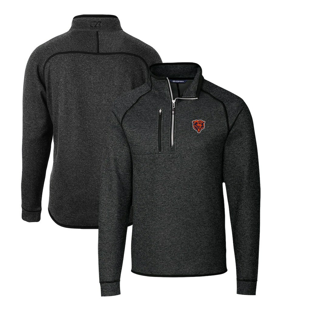 Chicago Bears Cutter & Buck Mainsail Sweater-Knit Big & Tall Half-Zip Pullover Jacket - Heather Charcoal online