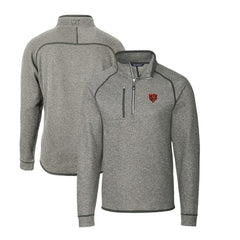 Chicago Bears Cutter & Buck Mainsail Sweater-Knit Big & Tall Half-Zip Pullover Jacket - Heather Gray outlet