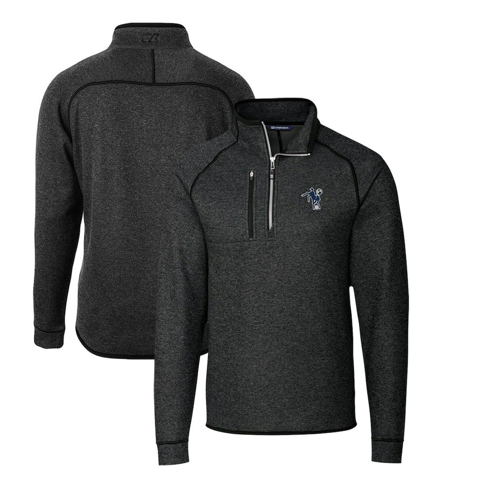 Indianapolis Colts Cutter & Buck Mainsail Sweater-Knit Big & Tall Half-Zip Pullover Jacket - Heather Charcoal outlet