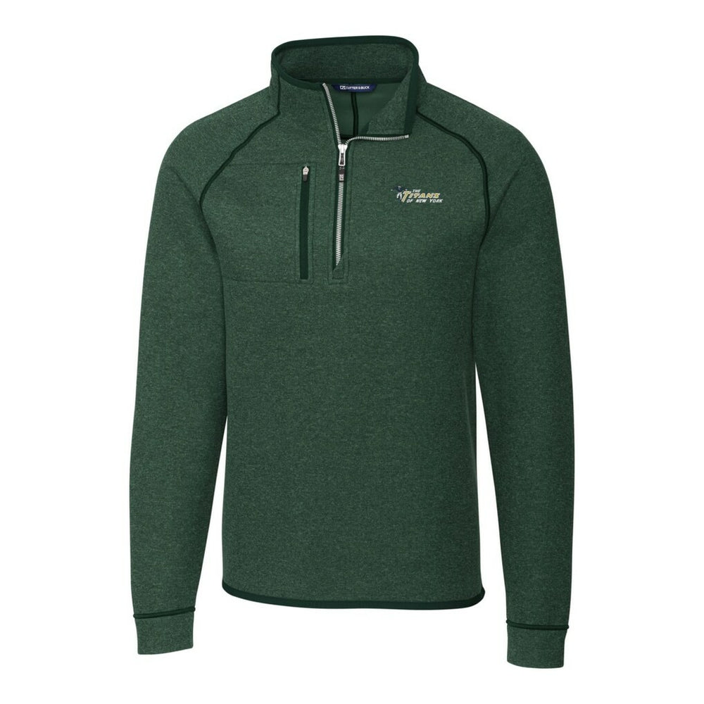 New York Jets Cutter & Buck Mainsail Sweater-Knit Big & Tall Half-Zip Pullover Jacket - Heather Green outlet