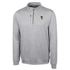 Atlanta Falcons Cutter & Buck Stealth Heathered Big & Tall Throwback Logo Quarter-Zip Pullover Top - Gray outlet