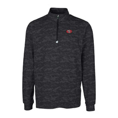 San Francisco 49ers Cutter & Buck Throwback Logo Big & Tall Traverse Camo Print Stretch Quarter-Zip Pullover Top - Black discount