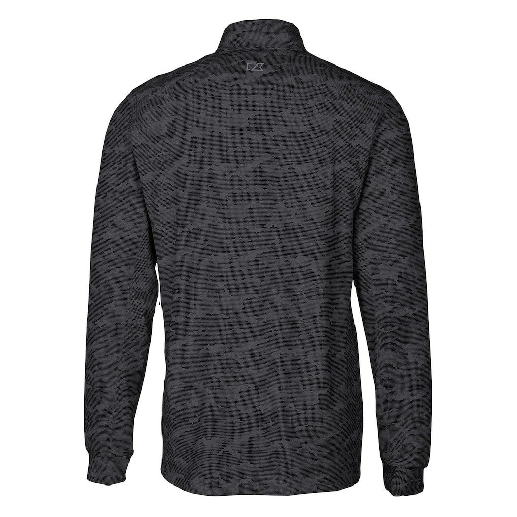 Indianapolis Colts Cutter & Buck Throwback Logo Big & Tall Traverse Camo Print Stretch Quarter-Zip Pullover Top - Black for sale
