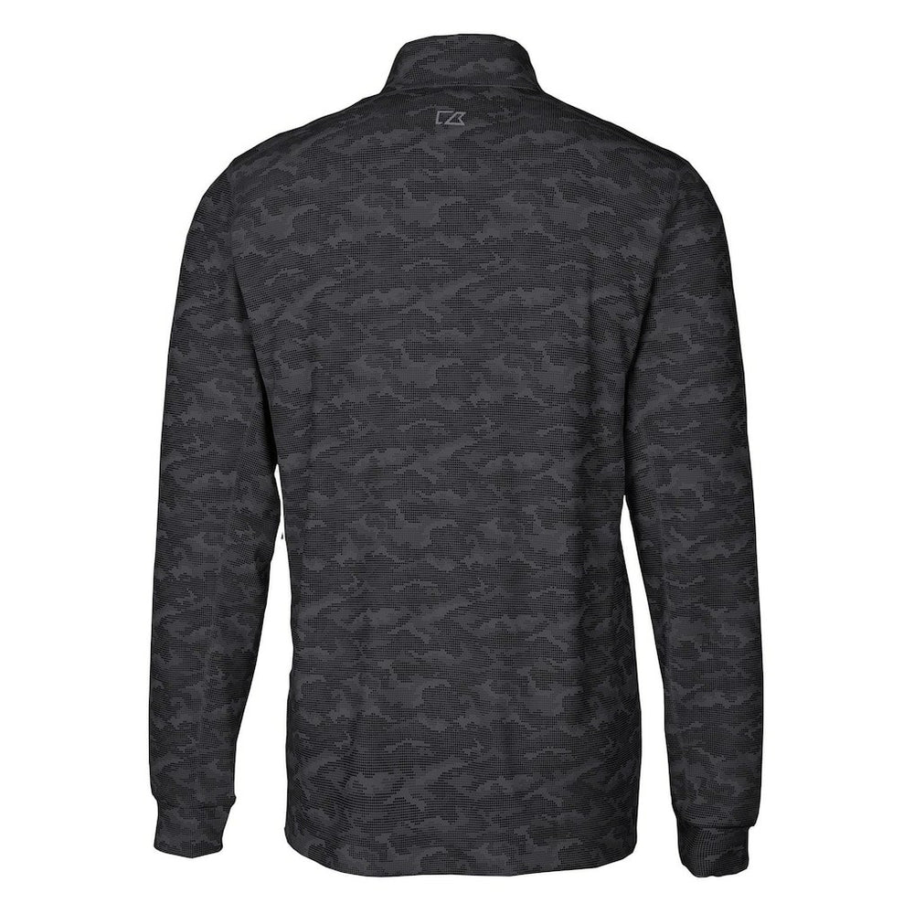 Indianapolis Colts Cutter & Buck Throwback Logo Big & Tall Traverse Camo Print Stretch Quarter-Zip Pullover Top - Black for sale