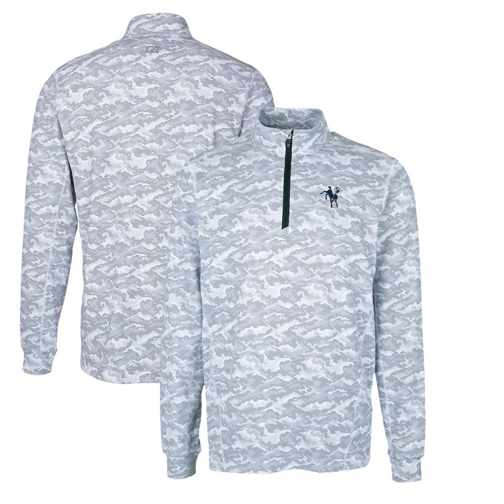 Indianapolis Colts Cutter & Buck Throwback Logo Big & Tall Traverse Camo Print Stretch Quarter-Zip Pullover Top - Charcoal on sale