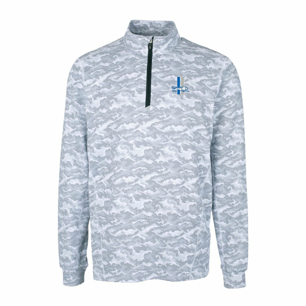 Detroit Lions Cutter & Buck Throwback Logo Big & Tall Traverse Camo Print Stretch Quarter-Zip Pullover Top - Charcoal on sale