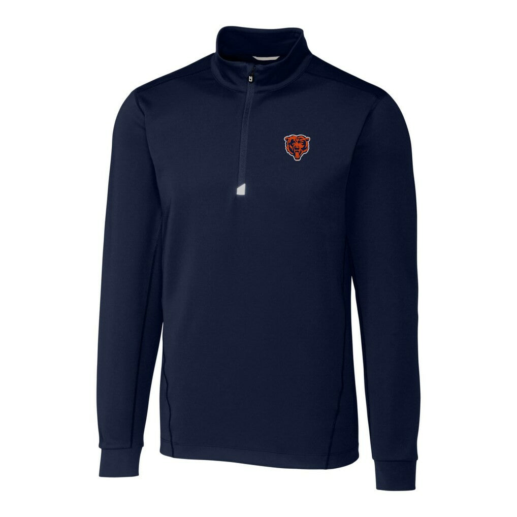 Chicago Bears Cutter & Buck Throwback Logo Traverse Stretch Quarter-Zip Big & Tall Pullover Top - Navy discount
