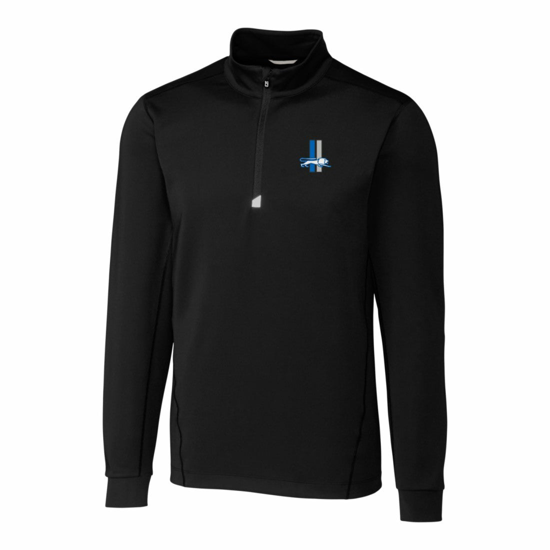 Detroit Lions Cutter & Buck Throwback Logo Traverse Stretch Quarter-Zip Big & Tall Pullover Top - Black for sale