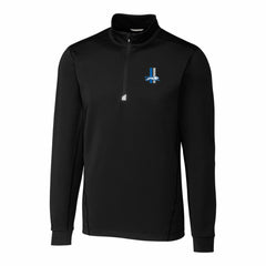 Detroit Lions Cutter & Buck Throwback Logo Traverse Stretch Quarter-Zip Big & Tall Pullover Top - Black for sale