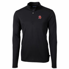 Tampa Bay Buccaneers Cutter & Buck Throwback Logo Virtue Eco Pique Recycled Quarter-Zip Big & Tall Pullover Top - Black cheap