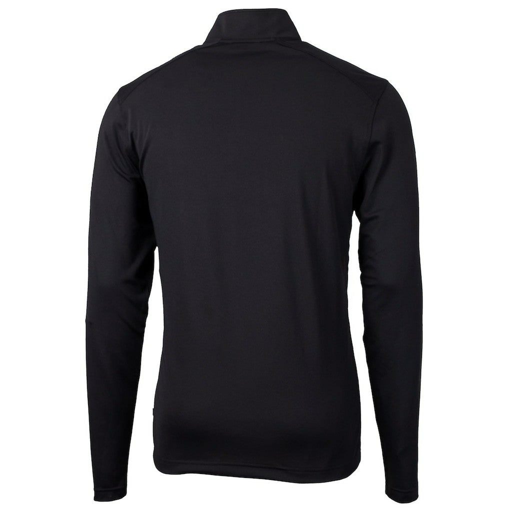 Atlanta Falcons Cutter & Buck Throwback Logo Virtue Eco Pique Recycled Quarter-Zip Big & Tall Pullover Top - Black for sale