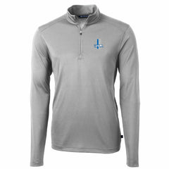 Detroit Lions Cutter & Buck Throwback Logo Virtue Eco Pique Recycled Quarter-Zip Big & Tall Pullover Top - Gray outlet