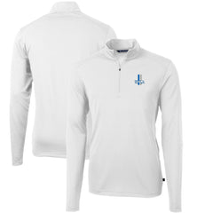 Detroit Lions Cutter & Buck Throwback Logo Virtue Eco Pique Recycled Quarter-Zip Big & Tall Pullover Top - White discount