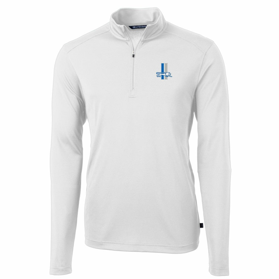 Detroit Lions Cutter & Buck Throwback Logo Virtue Eco Pique Recycled Quarter-Zip Big & Tall Pullover Top - White discount