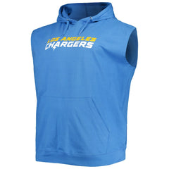 Justin Herbert Los Angeles Chargers Profile Big & Tall Muscle Pullover Hoodie - Powder Blue cheap