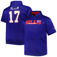 Josh Allen Buffalo Bills Big & Tall Short Sleeve Pullover Hoodie - Royal on sale