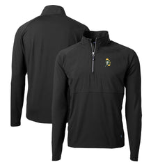 Green Bay Packers Cutter & Buck Adapt Eco Knit Hybrid Throwback Recycled Quarter-Zip Pullover - Black on sale
