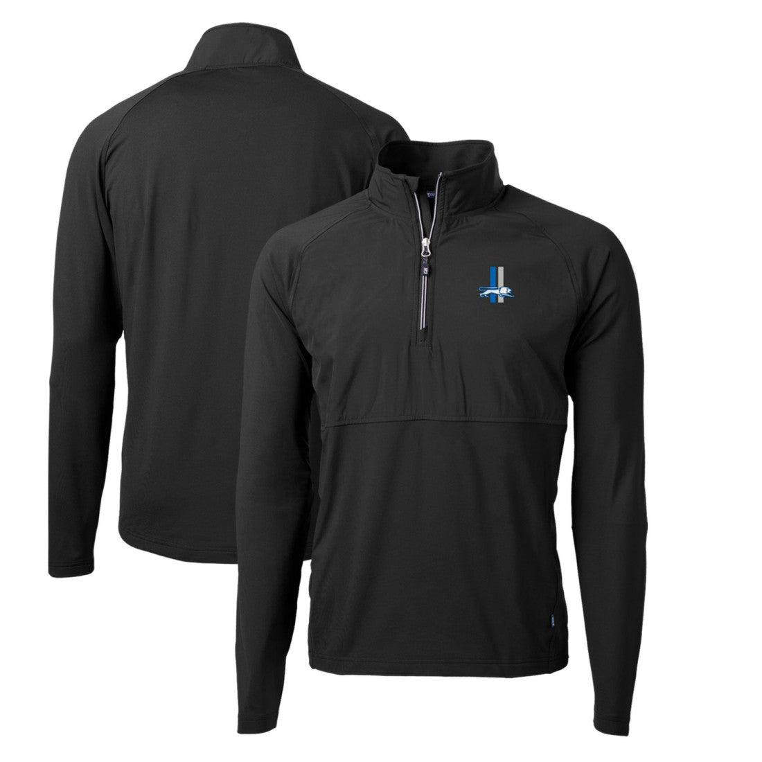 Detroit Lions Cutter & Buck Adapt Eco Knit Hybrid Recycled Quarter-Zip Throwback Pullover Top - Black online