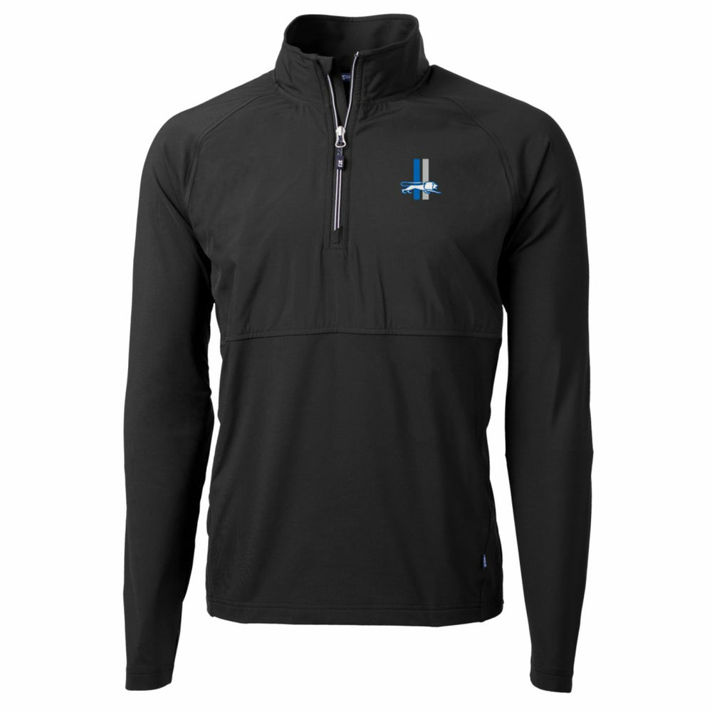Detroit Lions Cutter & Buck Adapt Eco Knit Hybrid Recycled Quarter-Zip Throwback Pullover Top - Black online