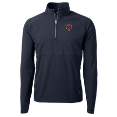Chicago Bears Cutter & Buck Adapt Eco Knit Hybrid Recycled Quarter-Zip Throwback Pullover Top - Navy cheap